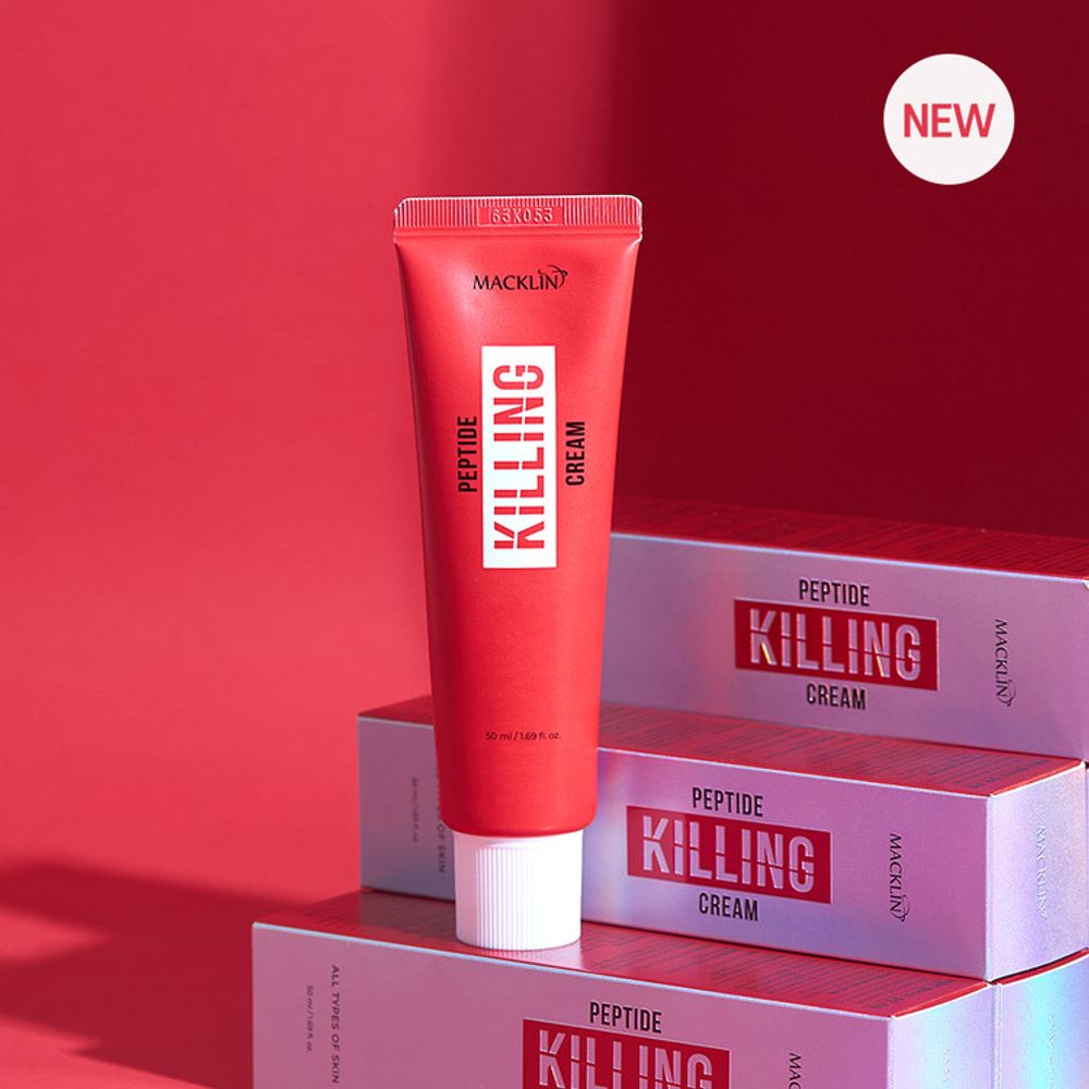 MACKLIN Peptide Killing Cream 50ml – 40% Low-Molecular Collagen + Triple Peptides for Wrinkle, Moisture & Pigmentation Care _ Made in KOREA MACKLIN Peptide Killing Cream 50ml – 40% Low-Molecular Collagen + Triple Peptides for Wrinkle, Moisture & Pigmentation Care _ Made in KOREA
